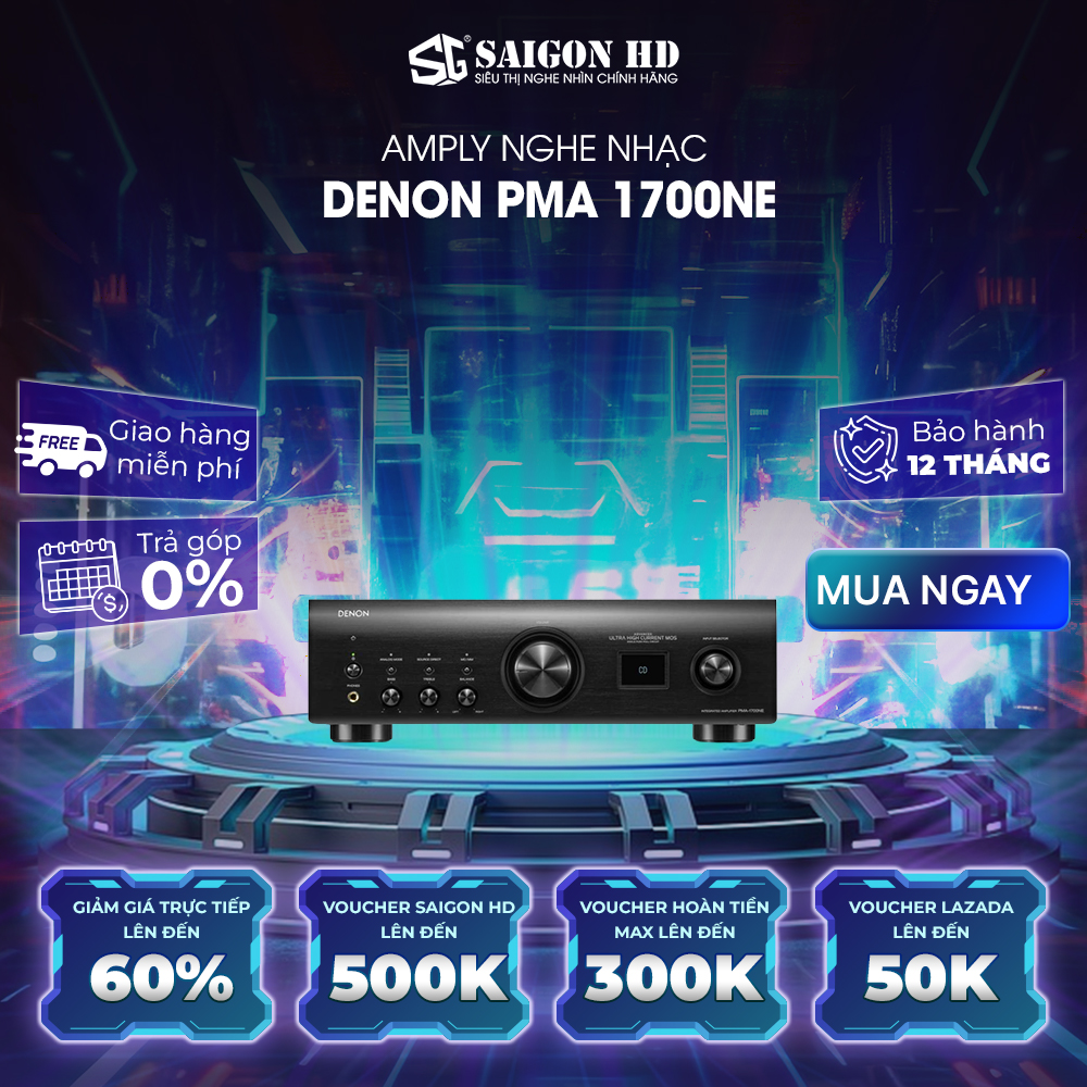 Amply nghe nhạc cao cấp DENON PMA 1700NE - Hàng chính hãng, giá tốt