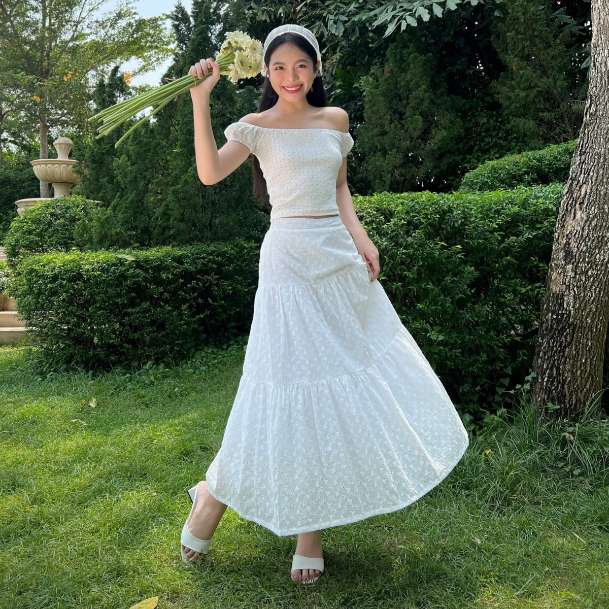 Chân váy dài chân váy maxi công chúa dễ thương nữ tính Melanie Miều Est.2013