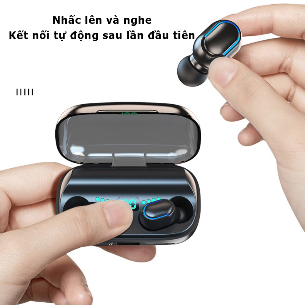 Tai nghe bluetooth TWS-T11, tai nghe không dây thiết kế nhỏ gọn, âm thanh chân thực chất lượng cao- Hàng nhập khẩu