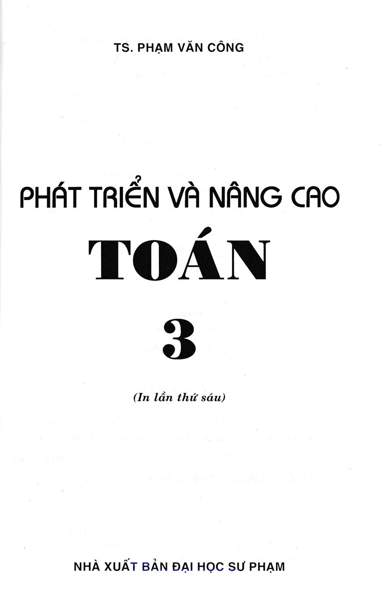 Phát Triển Nâng Cao Toán 3 (Tái Bản)