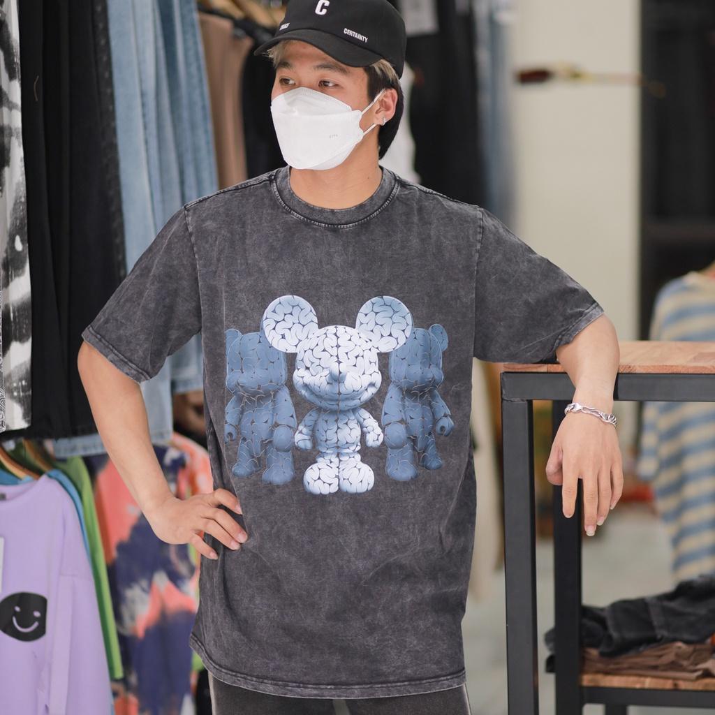 Áo thun loang Chuột tay lỡ chất liệu 100% cotton cao cấp nam nữ đều mặc được dáng unisex