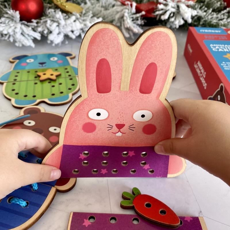 Đồ Chơi Montessories Nối Hình Động Vật Animal Threading Game Cho Bé - Đồ Chơi thông minh cho bé 4 tuổi