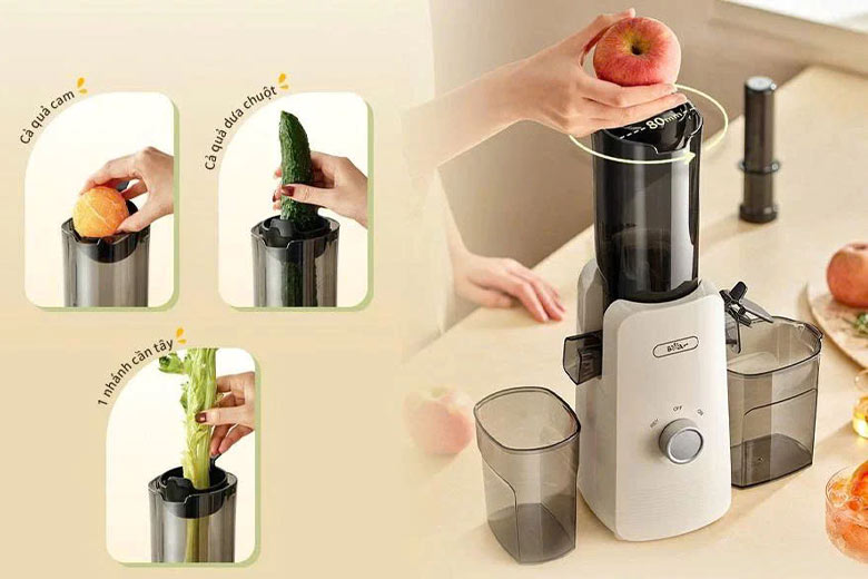 Máy ép chậm Bear YZJ-F01D6 (SJ-4H01U) Dung Tích 0,8L - Hàng Chính Hãng
