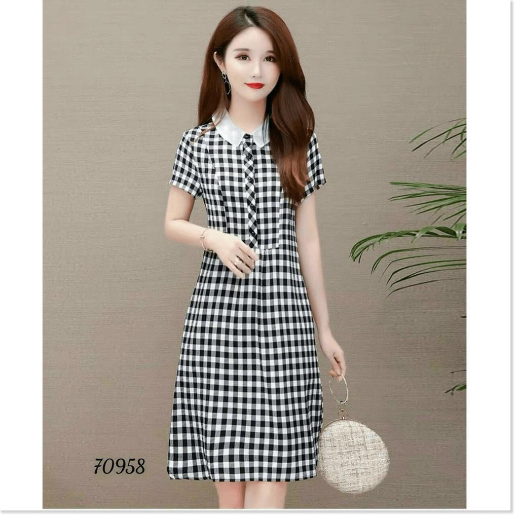 ĐẦM LỤA CARO DÁM SUÔNG THÍCH HỢP CHO CÁC BAN NỮ ĐI DỰ TIỆC,ĐI CHƠI.... MẪU MỚI NHẤT HIỆN NAY