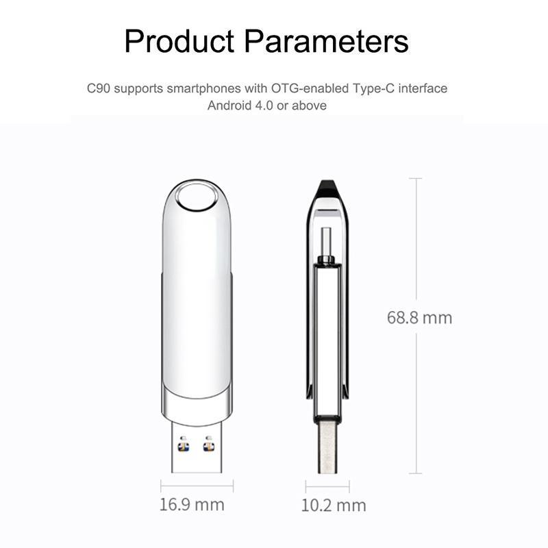 Usb Tốc Độ Cao 2 Trong 1 Với Cổng Usb 3.0 Và Type C Otg 512GB