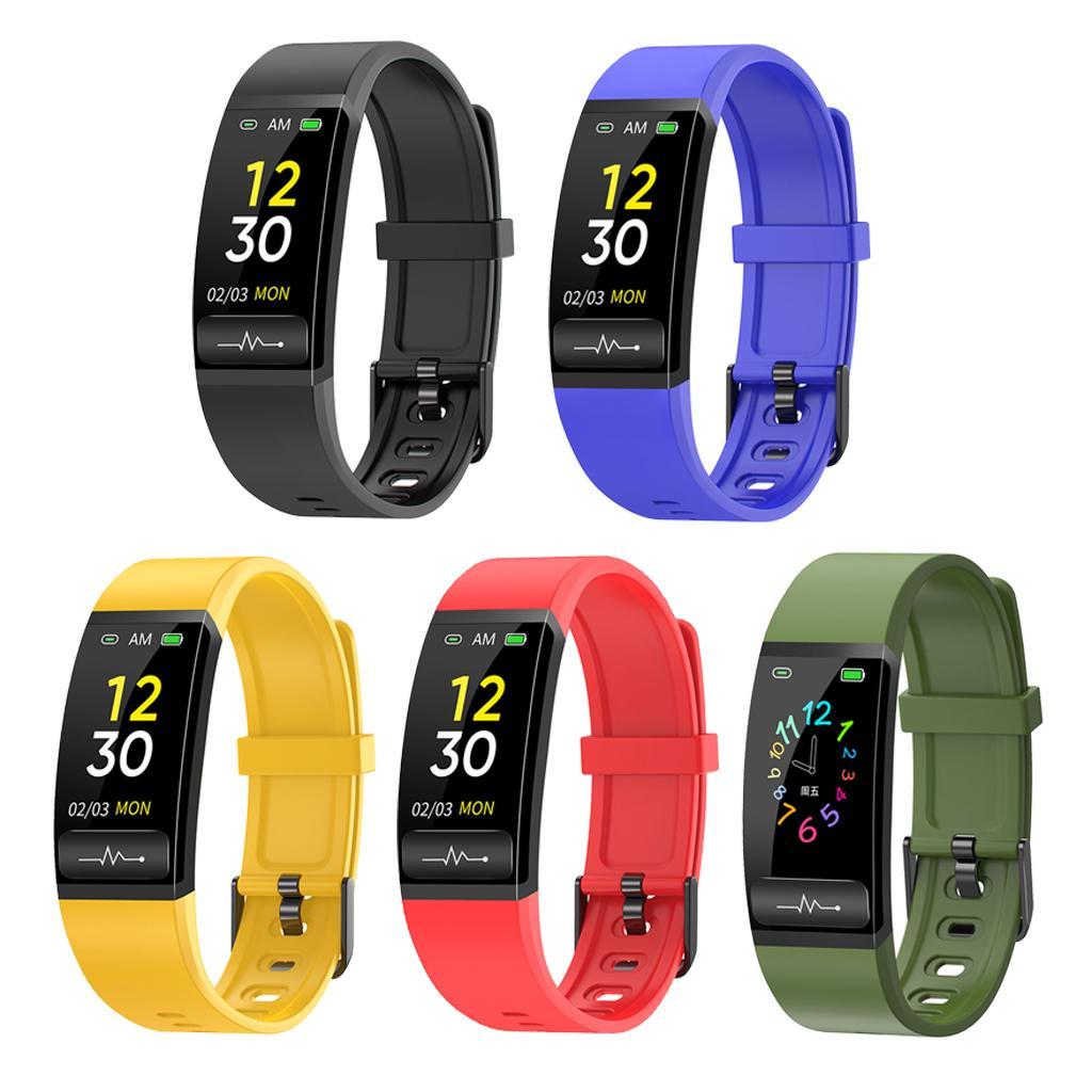 Smart Watch Tracker Body Temperature Blood Pressure Heart Rate IP67 Blue
