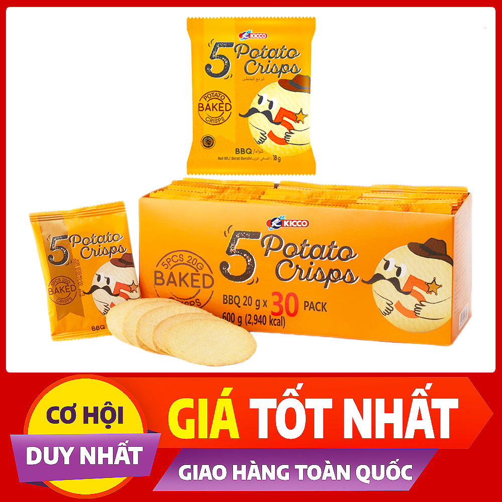 Snack Khoai Tây 5 Potato Vị Thịt Nướng BBQ hộp 540g