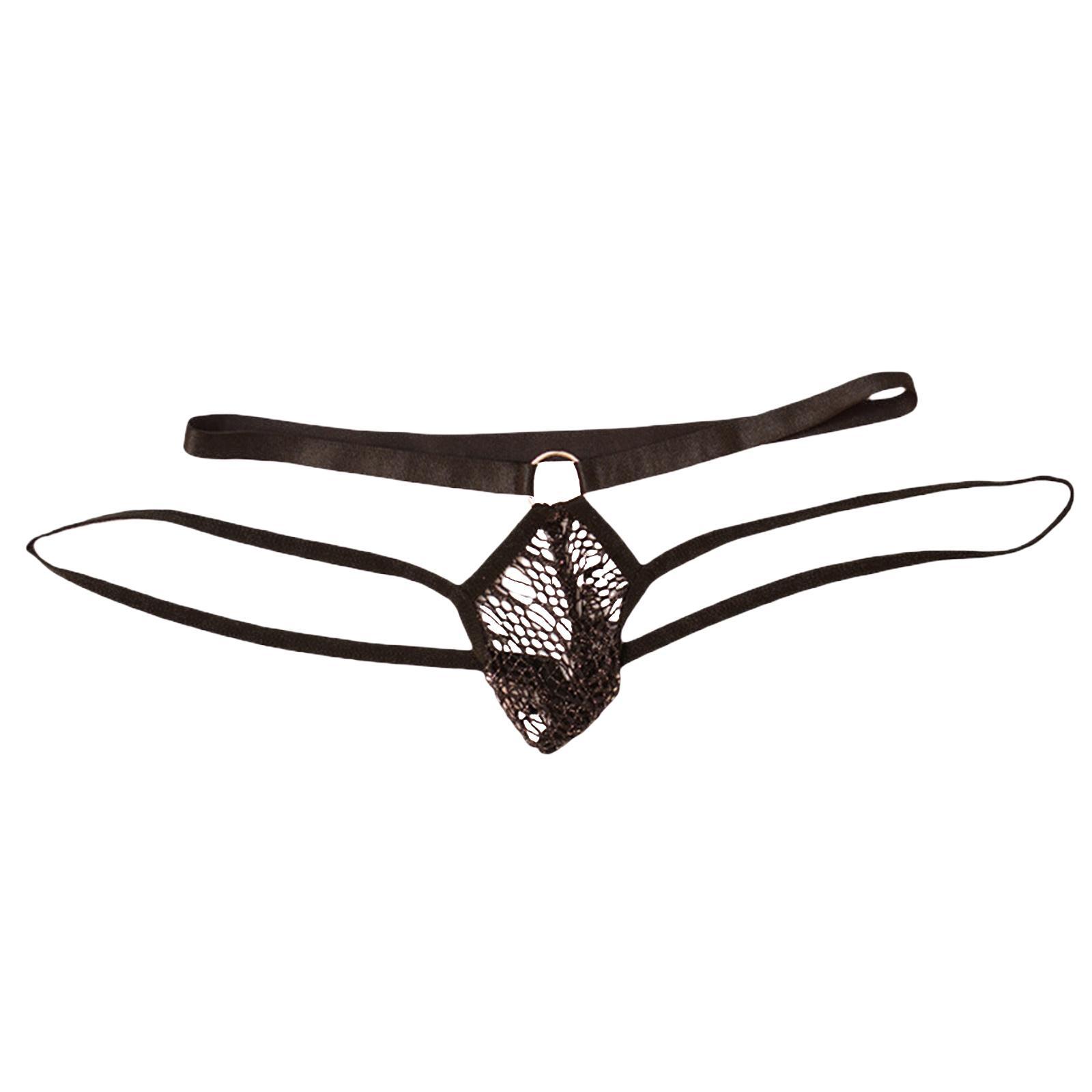 Men's G-String Thongs Underwear Gay Lingerie T-Back Bikini Bulge Pouch Transparent