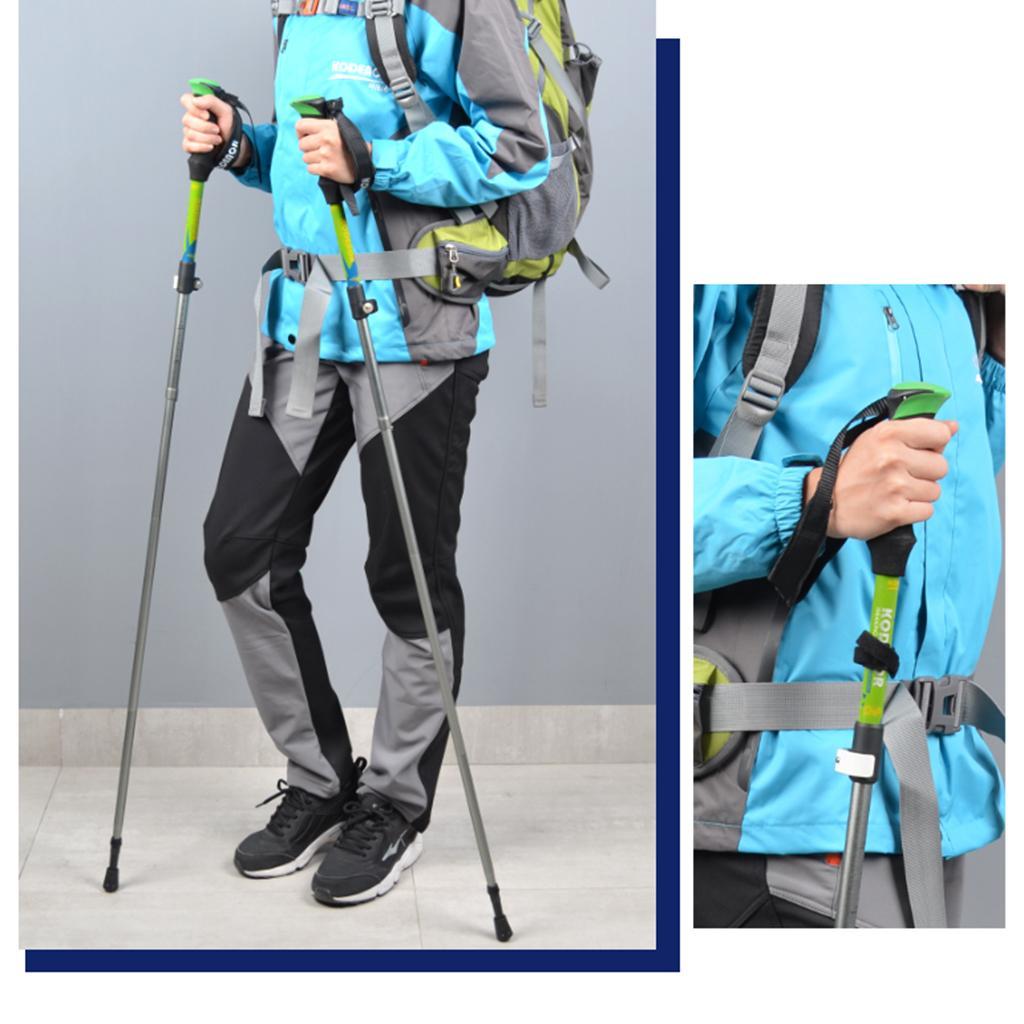 Outdoor Walking Trekking Anti Skid Alpenstock Quick Lock Trekking Sticks Poles Telescopic Alpenstock