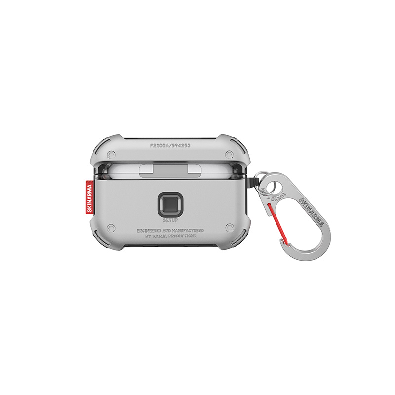 Ốp Bảo Vệ Skinarma MECHA Cho Airpods Pro 2/1 Thiết Kế Độc Đáo Có Khóa Cài Tặng Kèm Móc Đeo Zinc Alloy Chống Sốc Tốt Hàng Chính Hãng