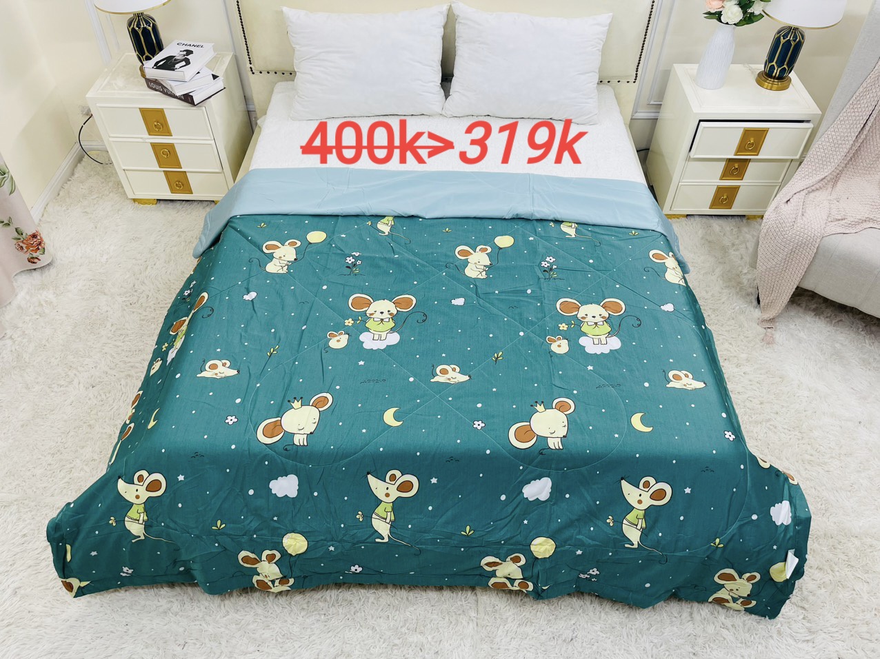 "NGÀY CỦA CHĂN LỤA HÈ" siêu Combo:Giảm 20%,mua dồn 10 cái hoàn tiền mặt 10%,bao Ship.