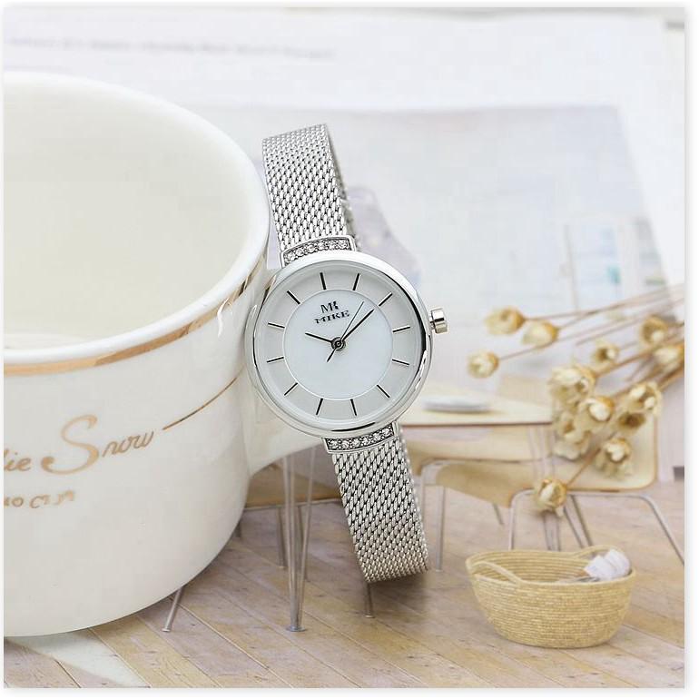Đồng hồ nữ MIKE Luxury chính hãng, mặt đá thạch anh LUXURY 965012 Đồng hồ nữ