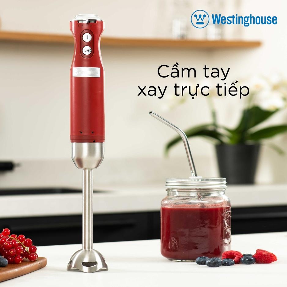 Máy Xay Cầm Tay Westinghouse WKHBS270, Máy Xay Đồ Ăn Dặm Cho Bé, Công Suất 600W, Nhập Mỹ, BH 12 Tháng - Đỏ