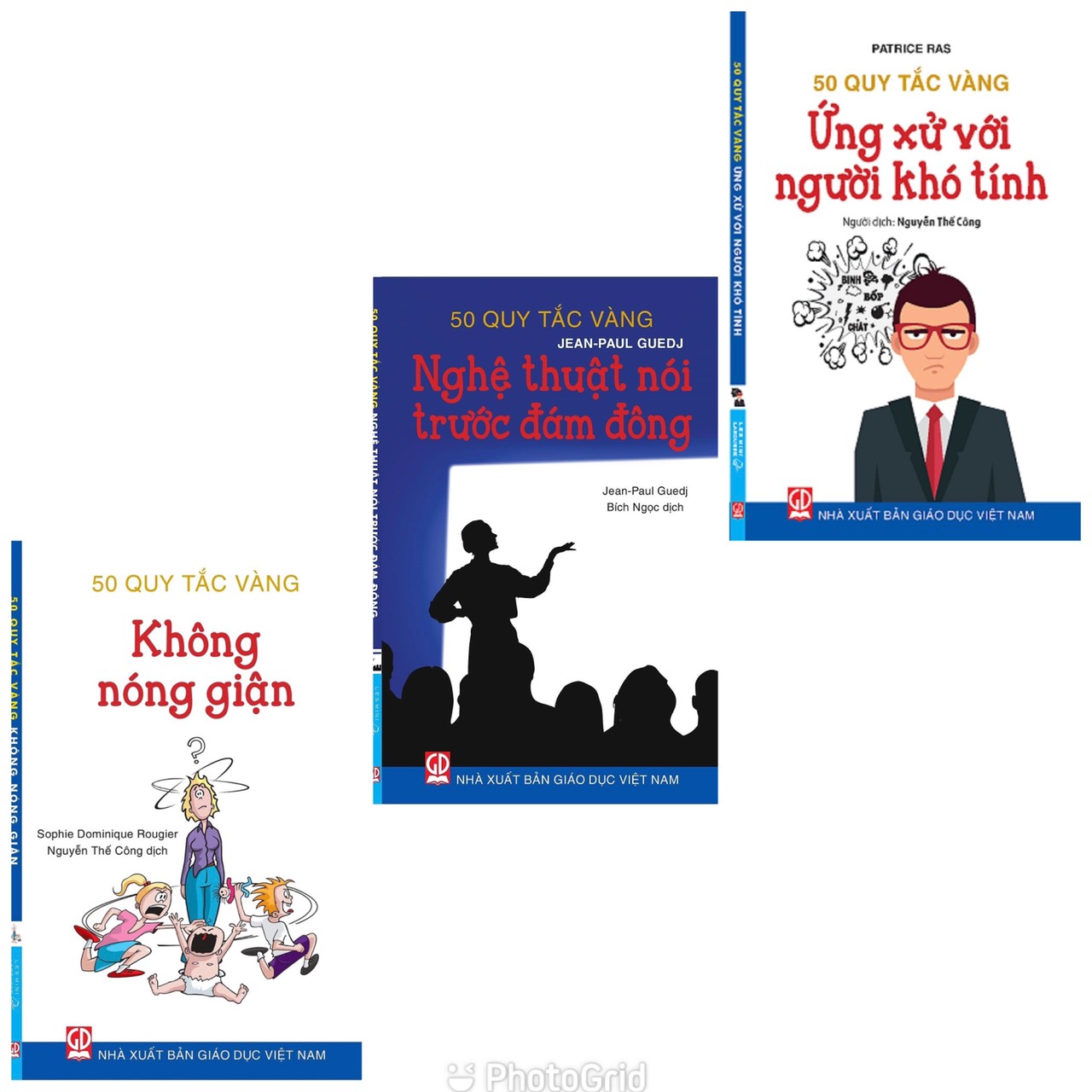 Combo 3 cuốn 50 Quy Tắc Vàng - Không Nóng Giận + Nghệ Thuật Nói Trước Đám Đông+ Ứng xử với người khó Tính