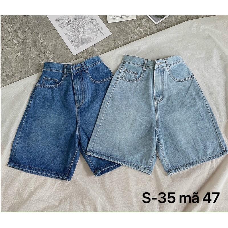 Quần ngố jean nữ    Quần ngố jean nữ trơn cạp cao size đại hàng VnXK từ 40kg đến 80kg Msngo47 bigsize 2KJean