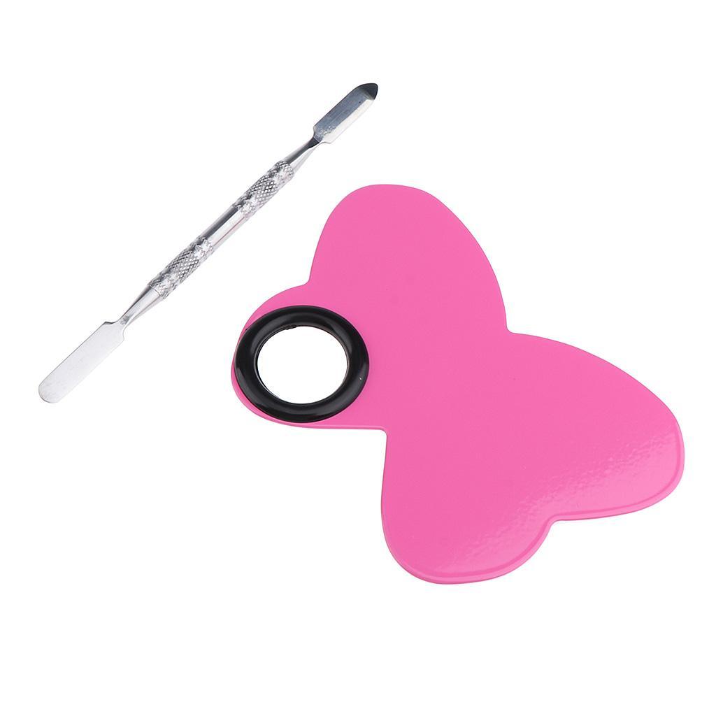 Cosmetic Makeup Mixing Blending Palette Spatula for Foundation Pigment Pink