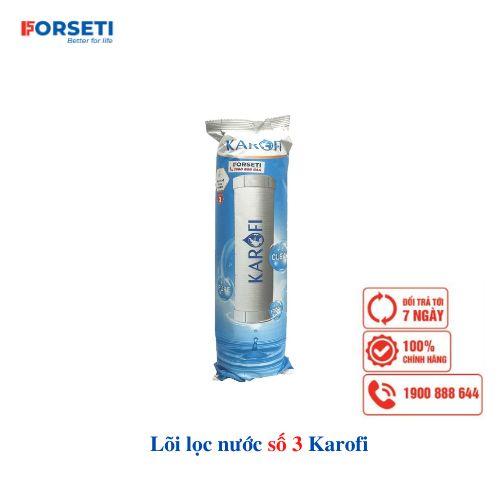 Combo lõi lọc thô 123 Karofi với lõi số 2 Cation Resins T33 chính hãng Dùng cho các máy N-e117, N-e118 - Hàng Chính Hãng