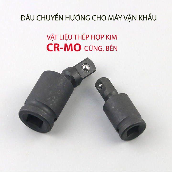 Đầu nối chuyển hướng dùng để cho các loại khẩu, cỡ 1/4-3/8-1/2 inch tùy chọn, bằng hợp kim thép CR-MO cứng bền
