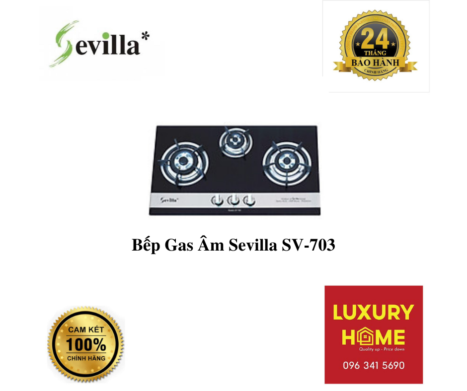 Bếp Gas Âm Sevilla SV-703 - Hàng Chính Hãng