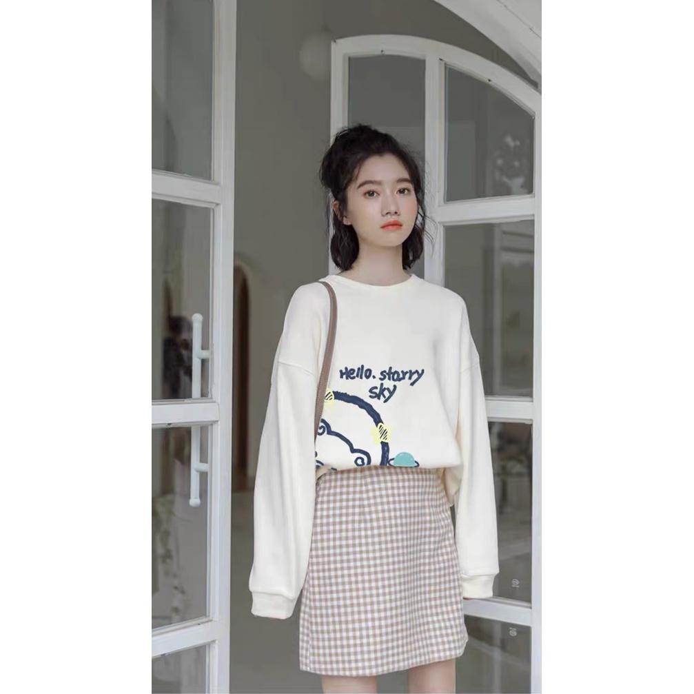 Áo Sweater Nỉ In HÌnh Gấu HELLO Cao Cấp, Áo Nỉ Ngoại Dáng Rộng Dài Tay, Áo nỉ bông oversize họa tiết khủng long nam/nữ