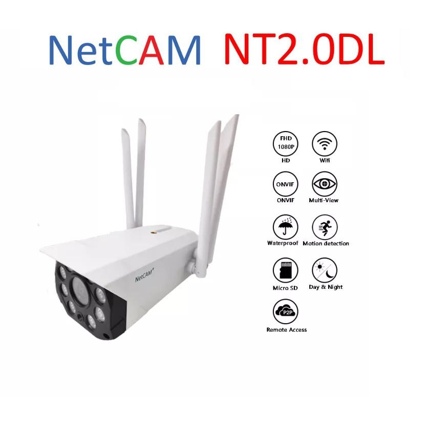 Camera IP wifi giám sát ngoài trời NetCAM NT2.0DL Full HD 1080P - Hàng chính hãng