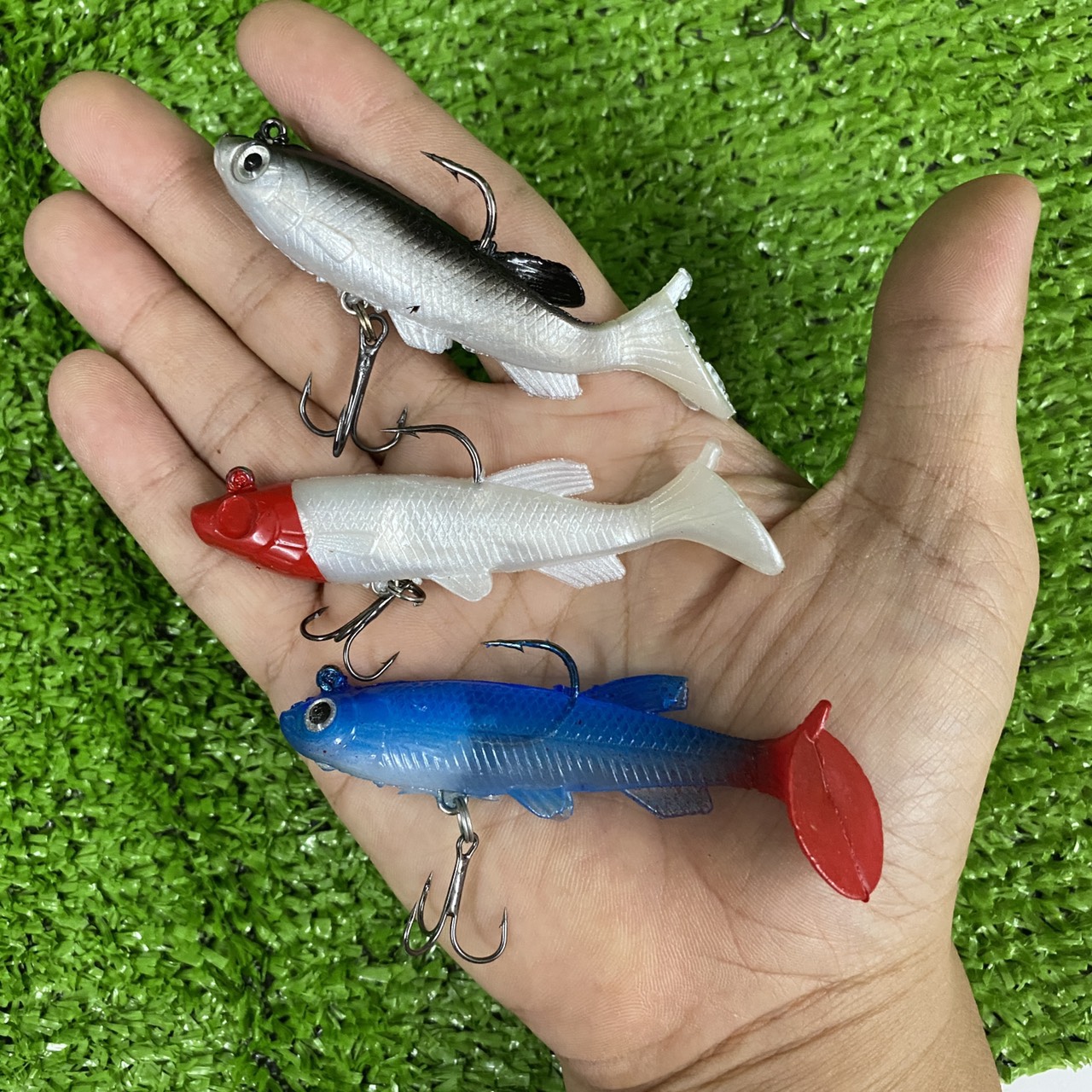 Mồi Giả Cá Mềm Fishing Lure Gói 3 Con Dài 8.5cm Nặng 12g Chuyên Lure Lóc Chẽm Mú Nhồng Măng