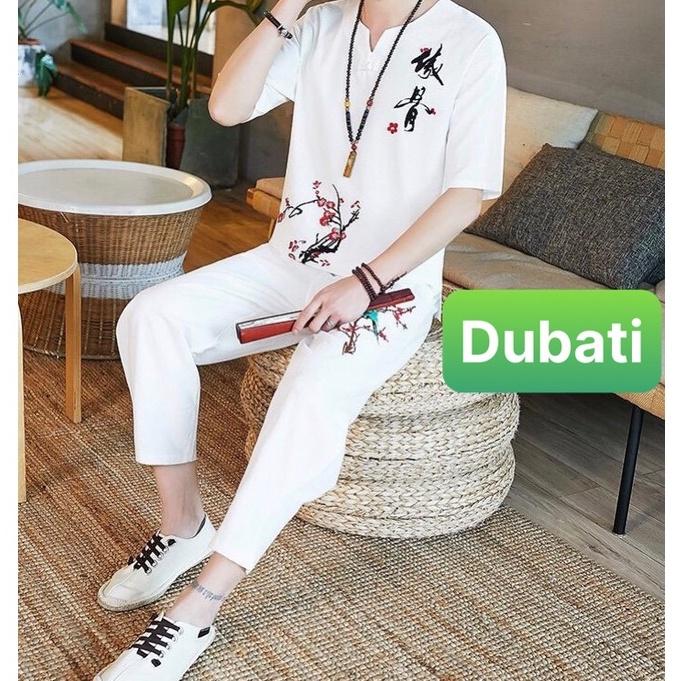 ĐỒ BỘ THỂ THAO HOA ĐÀO, ĐỒ BỘ THỂ THAO NAM, CHẤT VẢI MỀM MỊN THOÁNG MÁT SANG CHẢNH NEW- DUBATI FASHION
