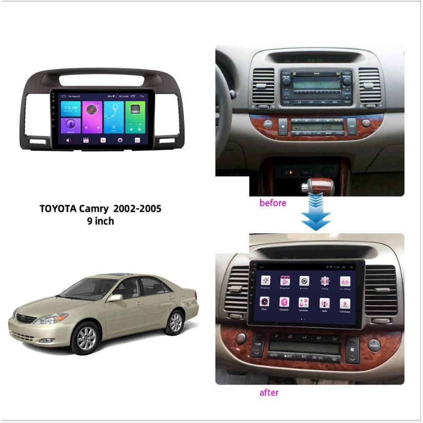 Màn Hình Android 9 inch Cho CAMRY 2002-2005 - Đầu DVD Chạy Android Tiếng Việt Kèm Mặt Dưỡng Giắc Toyota Camry