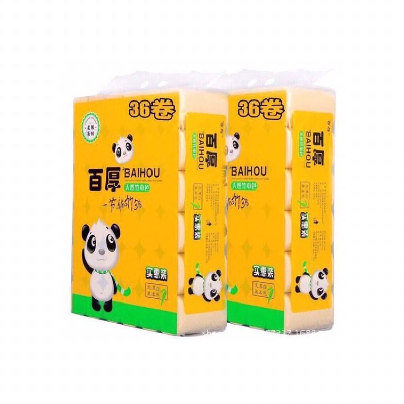 Lố 36 cuộn giấy gấu trúc Sipao siêu dai không lõi