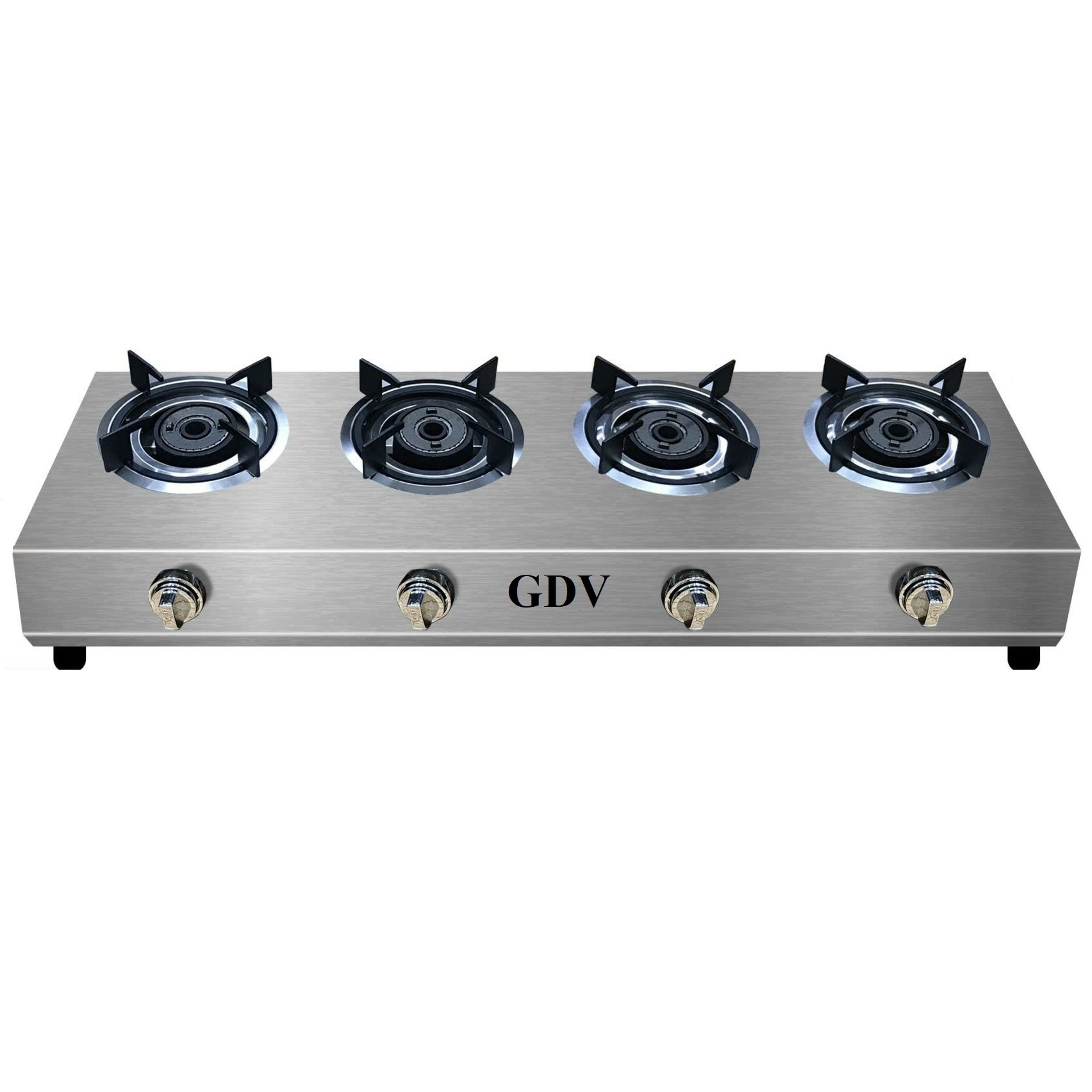 Bếp Gas Khè Bán Công Nghiệp Inox GDV 4 Lò Đốt Chuyên Mỳ Cay, Bánh Xèo - Hàng Chính Hãng