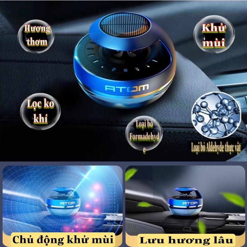 Nước hoa ô tô cao cấp tỏa hương bằng năng lượng mặt trời khử mùi, lọc không khí, chống say xe dùng trên xe hơi