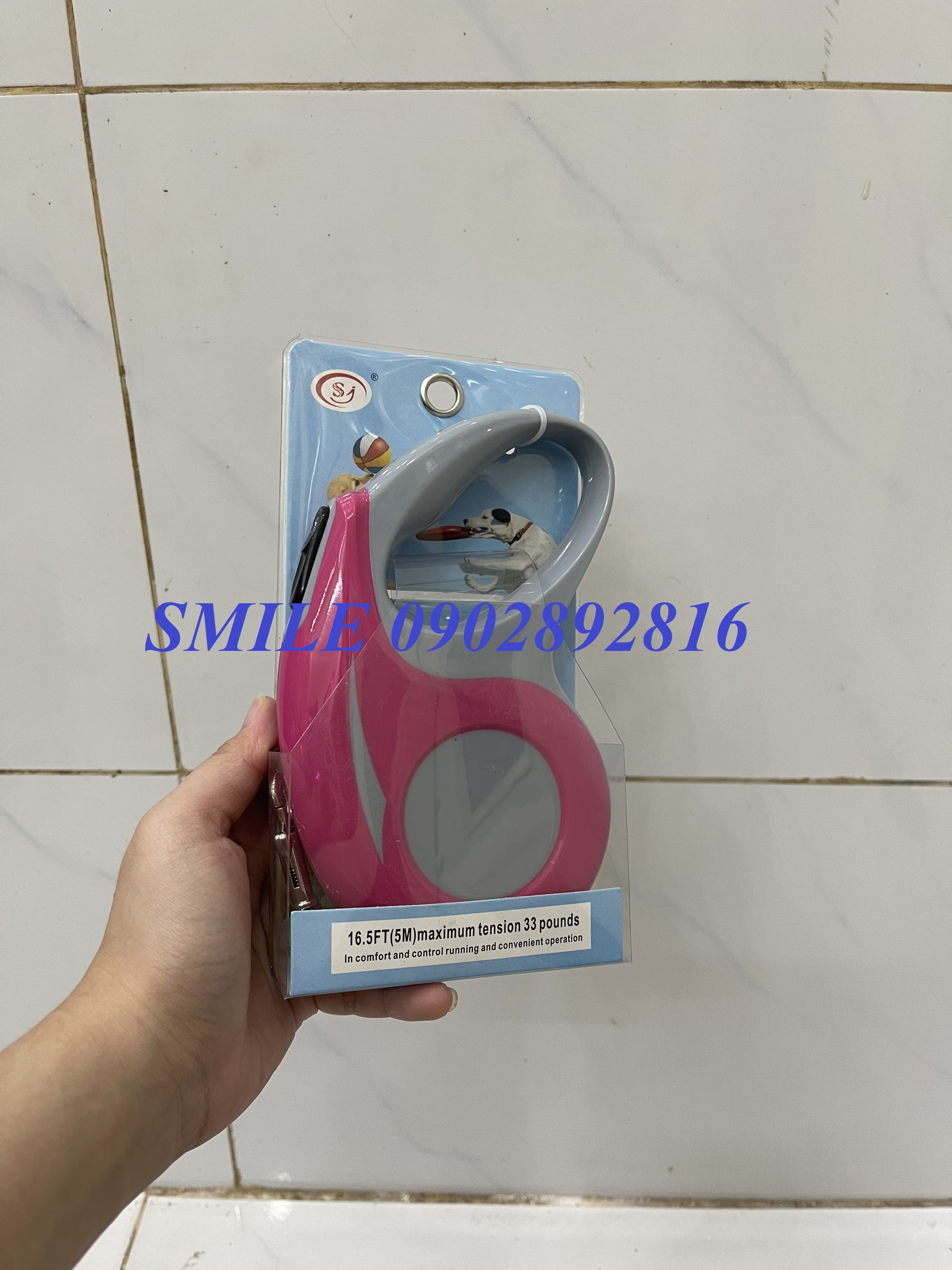 Dây Dắt Chó Mèo Tự Động Thu Gọn 5M Màu Ngẫu Nhiên