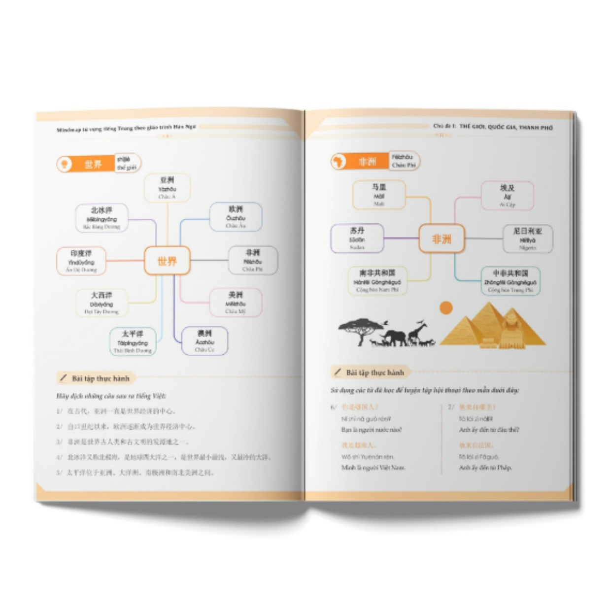 Sách - Mindmap Từ Vựng Tiếng Trung Theo Giáo Trình Hán Ngữ - MCBooks