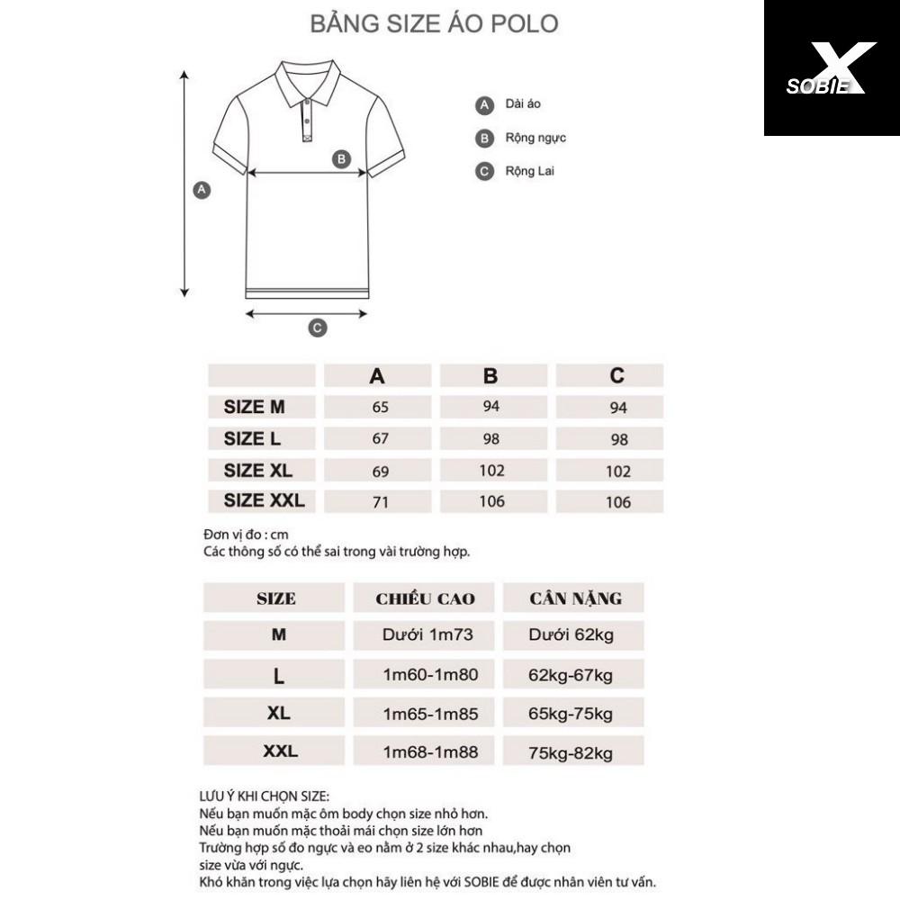 Áo Polo Nam Navy Wave cổ bẻ vải Cotton bền màu, chuẩn form, sang trọng, lịch lãm - SOBIE