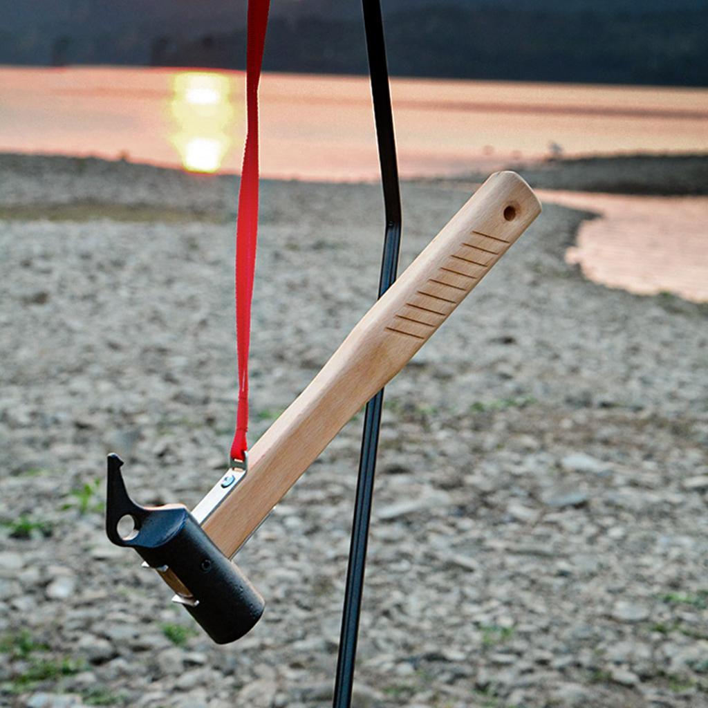 Outdoor Camping Tent Hammer Metal Awning Tent Nails Puller Stake Remover
