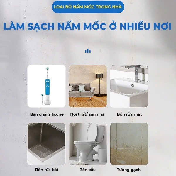 Xịt Tẩy Trắng Vật Dụng Nhà Bếp Dạng Bọt Lion 400g Chống Khuẩn, Khử Mùi + Chai Dự Phòng