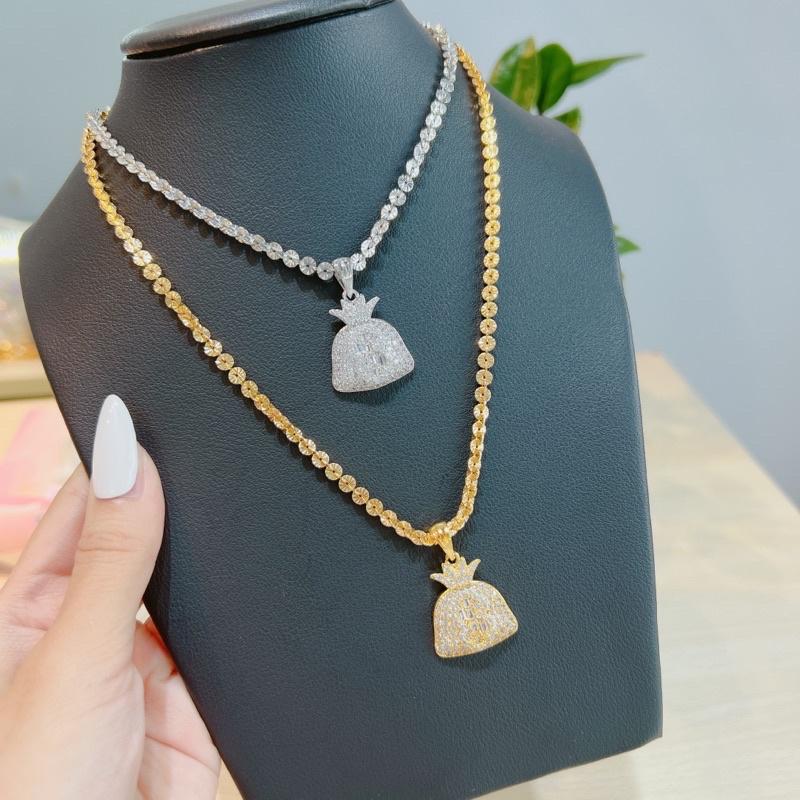 Dây chuyền công kèm mặt túi tiền bagguet
