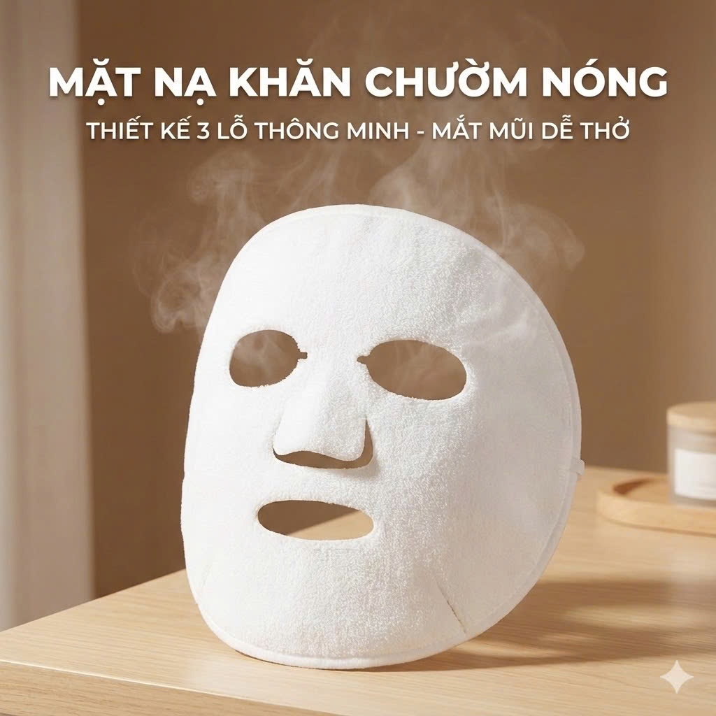 Khăn Mặt Nạ Chườm Nóng Lạnh Chăm Sóc Da Hiệu Quả Tại Nhà