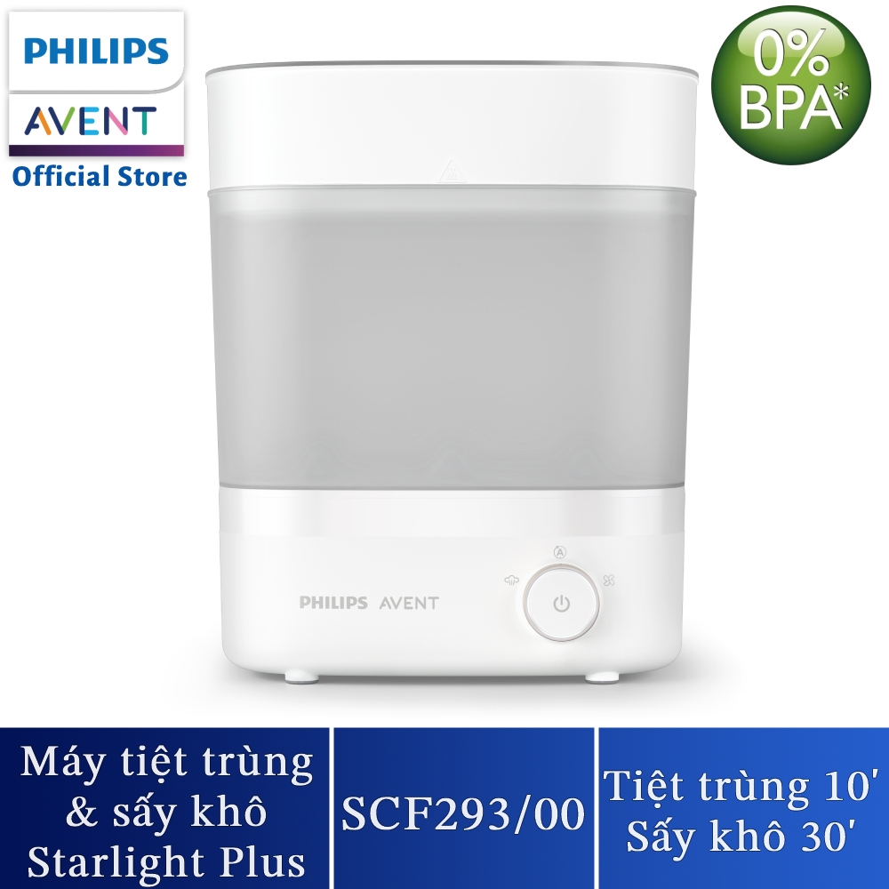 Máy tiệt trùng bình sữa và sấy khô Philips Avent Starlight plus 293.00