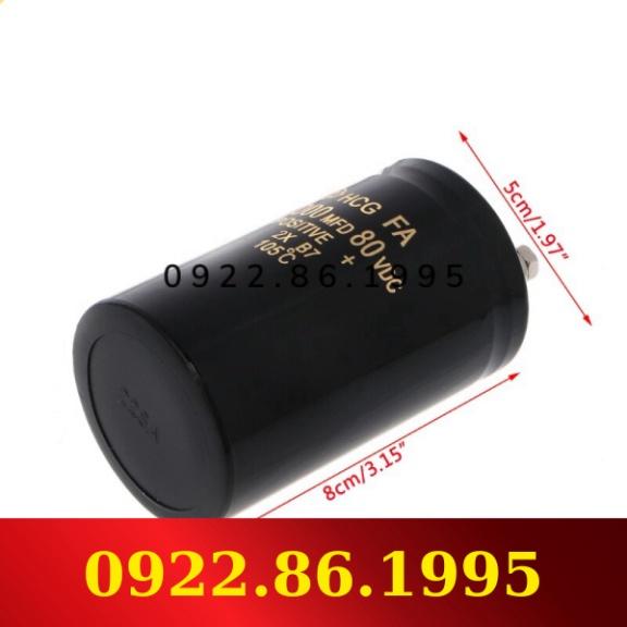 Tụ Điện Trục Vít Điện Phân 22000UF 80V Bộ Nguồn Amp Âm Thanh, 50X80Mm 105 ℃ hàng mới về
