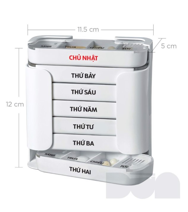 Dụng cụ chia thuốc 7 ngày - Tashuan - TS 5317 - dạng khay