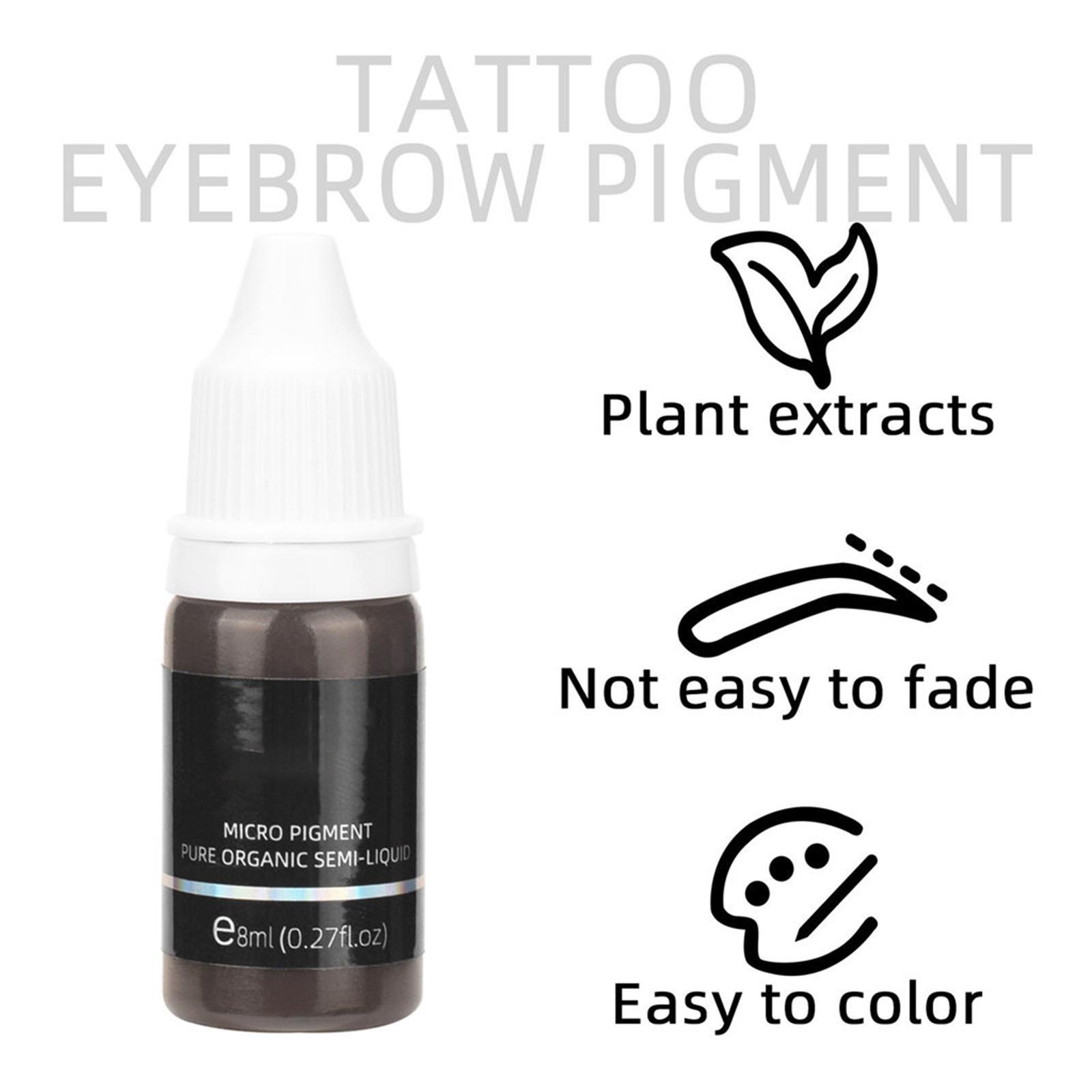 8ml  Pigment Ink Embroidery for Eyebrow Professionals Black
