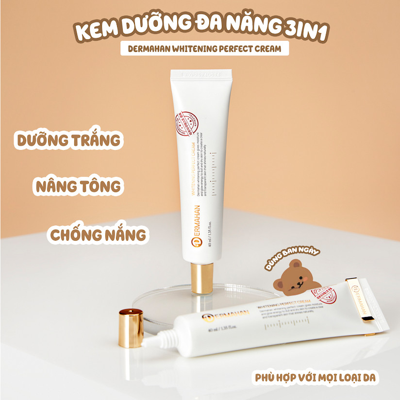 Kem Dưỡng Da Đa Năng 3 in 1 Dermahan Whitening Perfect Cream 40ml