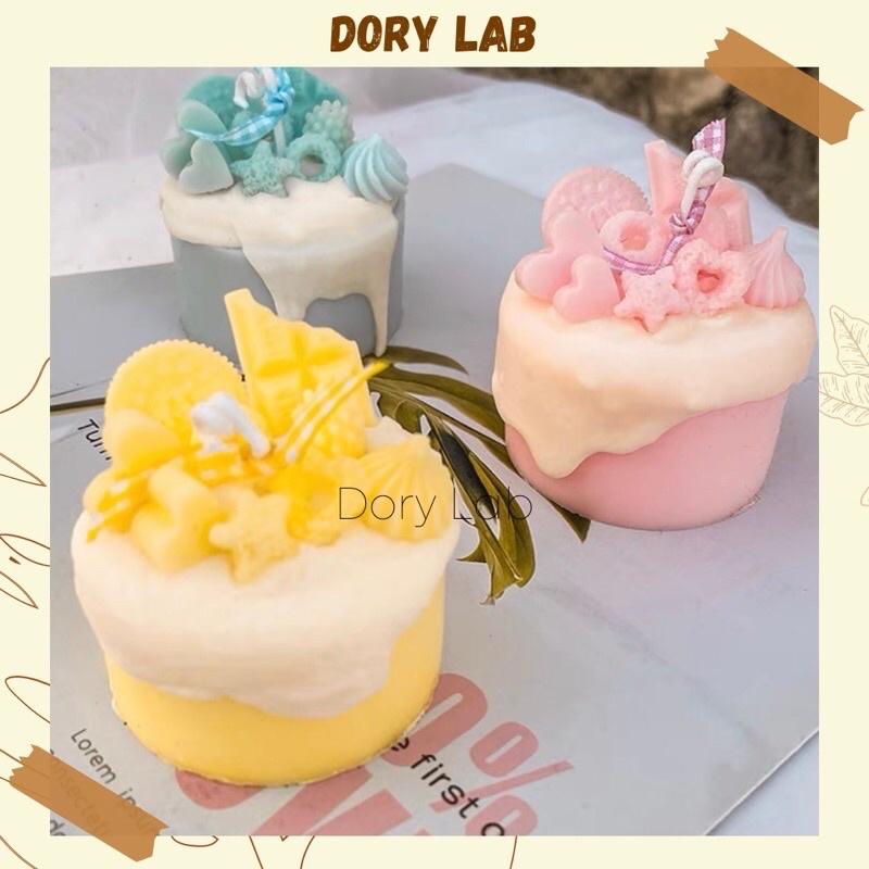 Combo Làm Nến Thơm Bánh Kem Handmade, Quà Tặng - Dory Lab