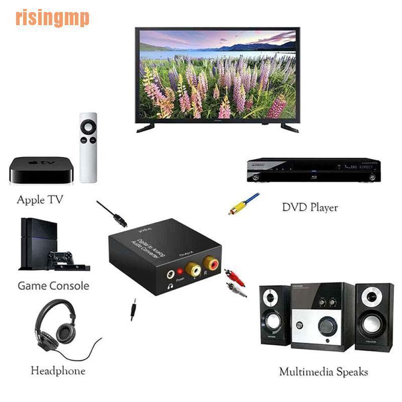 Bộ chuyển đổi âm thanh trục quang học kỹ thuật số sang Analog RCA L / R kèm dây cáp