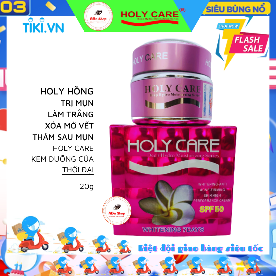 Kem HOLY CARE Mụn Hồng 20g - Giảm Mụn - Mờ Thâm - Giảm Tác Nhân Gây Mụn