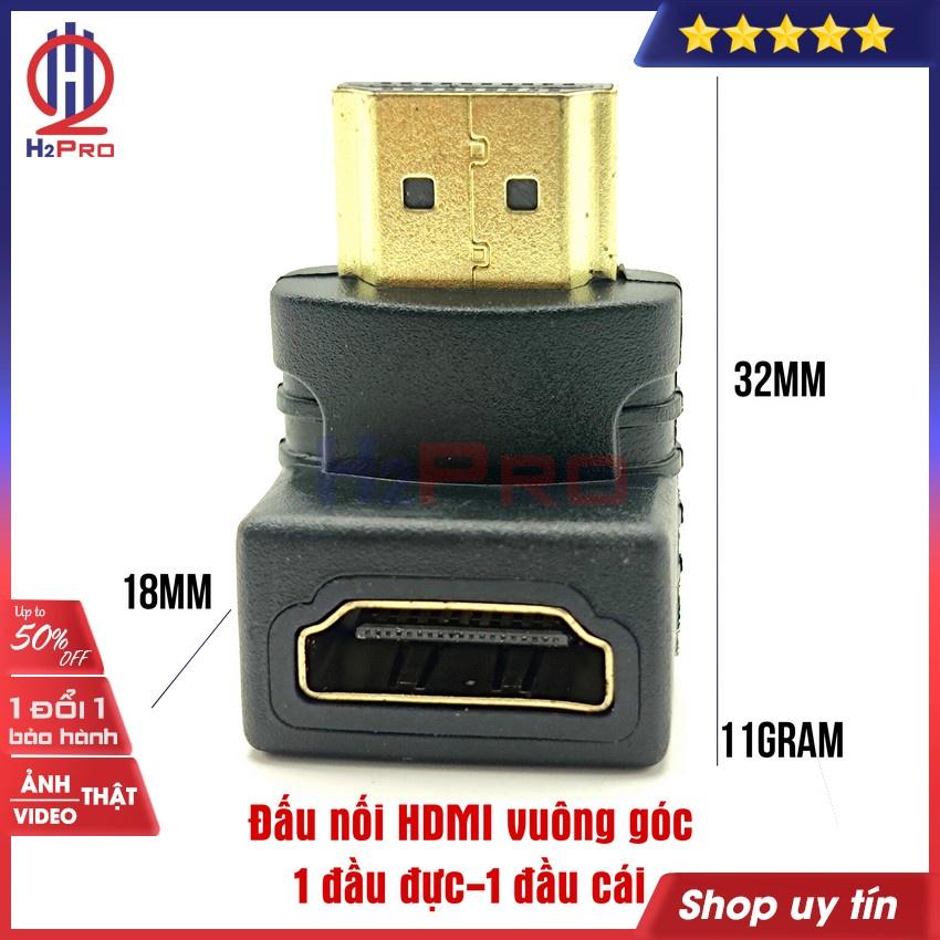 Đầu nối hdmi H2pro cao cấp loại thẳng-vuông góc (1 cái), đầu nối dây hdmi 2 đầu dương âm