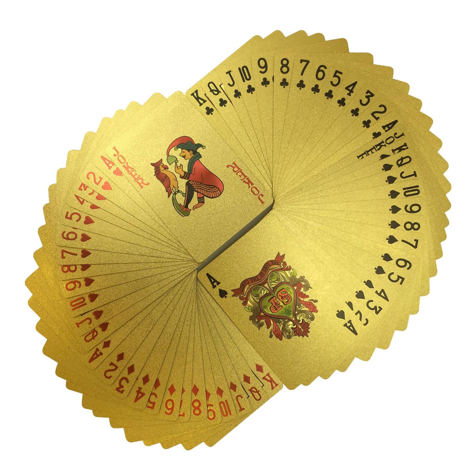 Thẻ Poker Vàng Với Bộ Thẻ Chơi Chống Thấm Nước