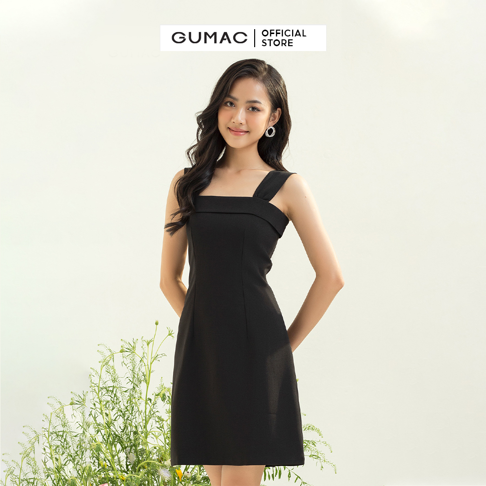 Đầm nữ GUMAC DC03003 form A hai dây cúp ngực