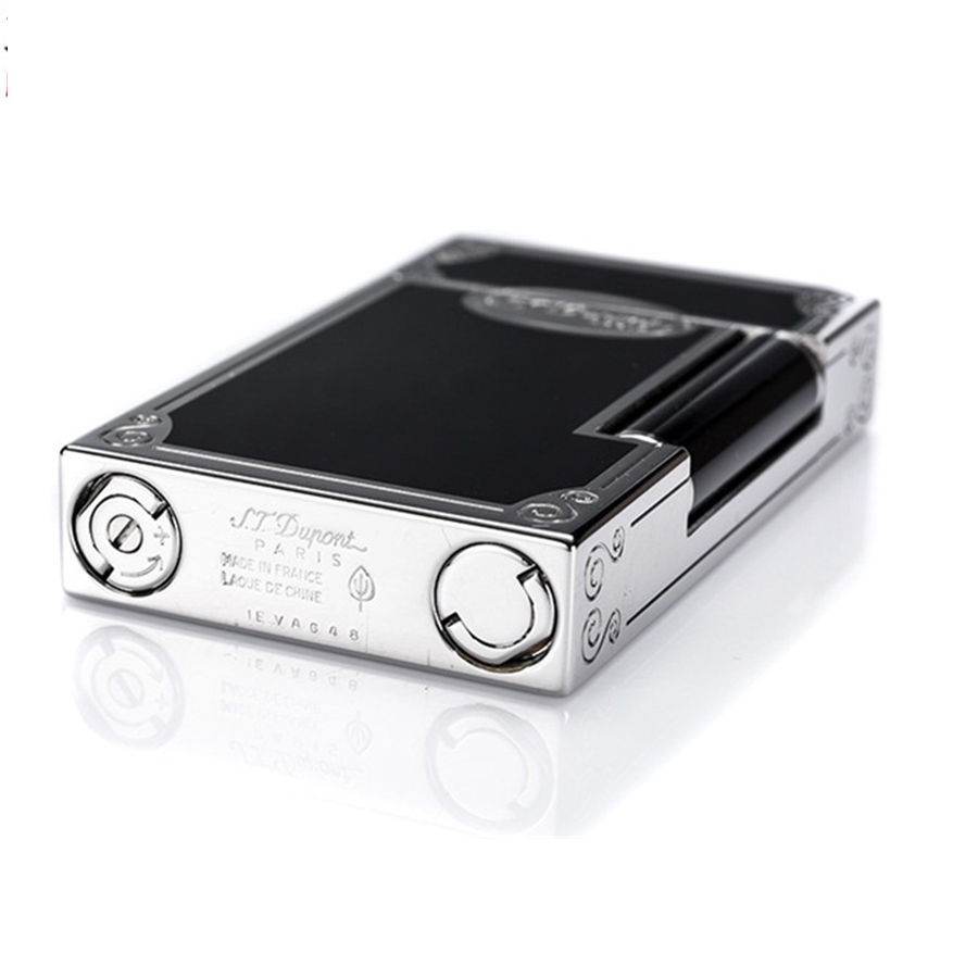 Vỏ Hột Quẹt Bật Lửa  D upont Super Hoa Văn Viền Góc D195V Màu Vàng Đen Đẹp, Độc Lạ - Dùng Gas Đá Cao Cấp